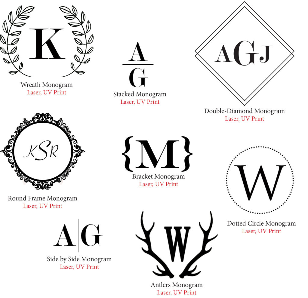 For Review Monogram Icons
